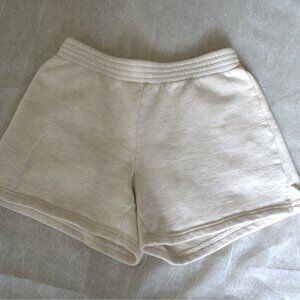 Aritzia TNA Fleece shorts size XS cream/beige